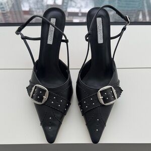 Tony Bianco Black Studded Heels